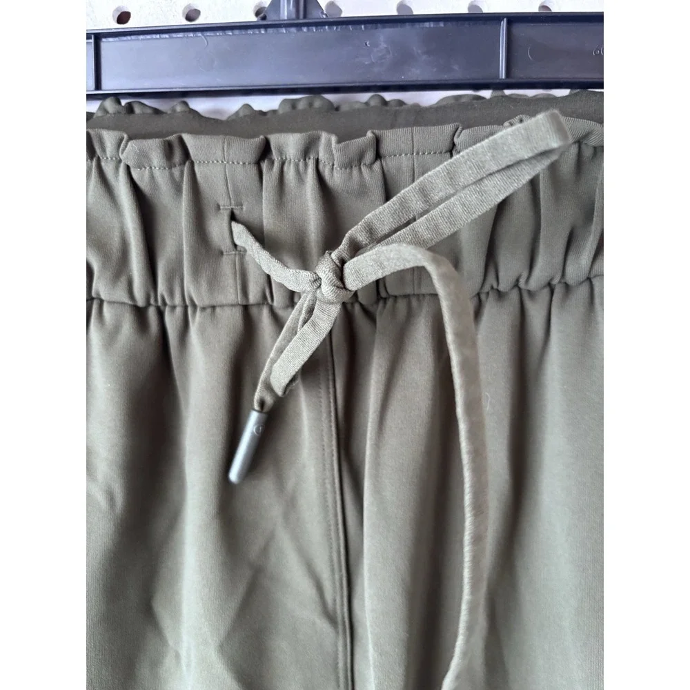 Lululemon Stretch High Rise Jogger Pants Green‎ Pull On Drawstring Women's 2